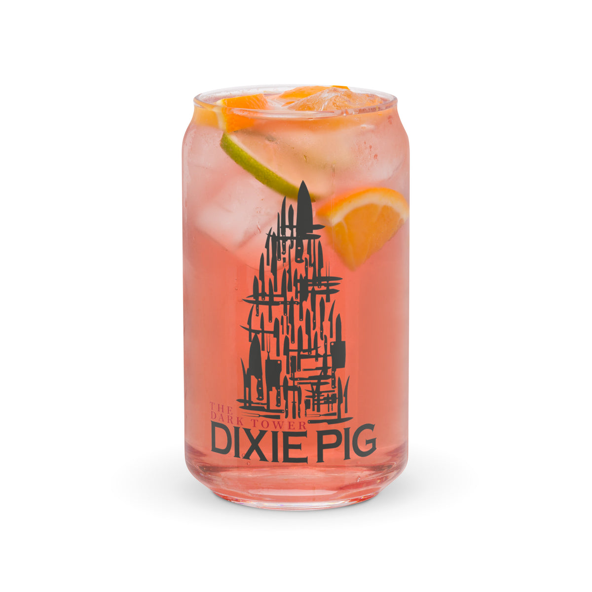 Dixie Pig Tower Can-shaped glass