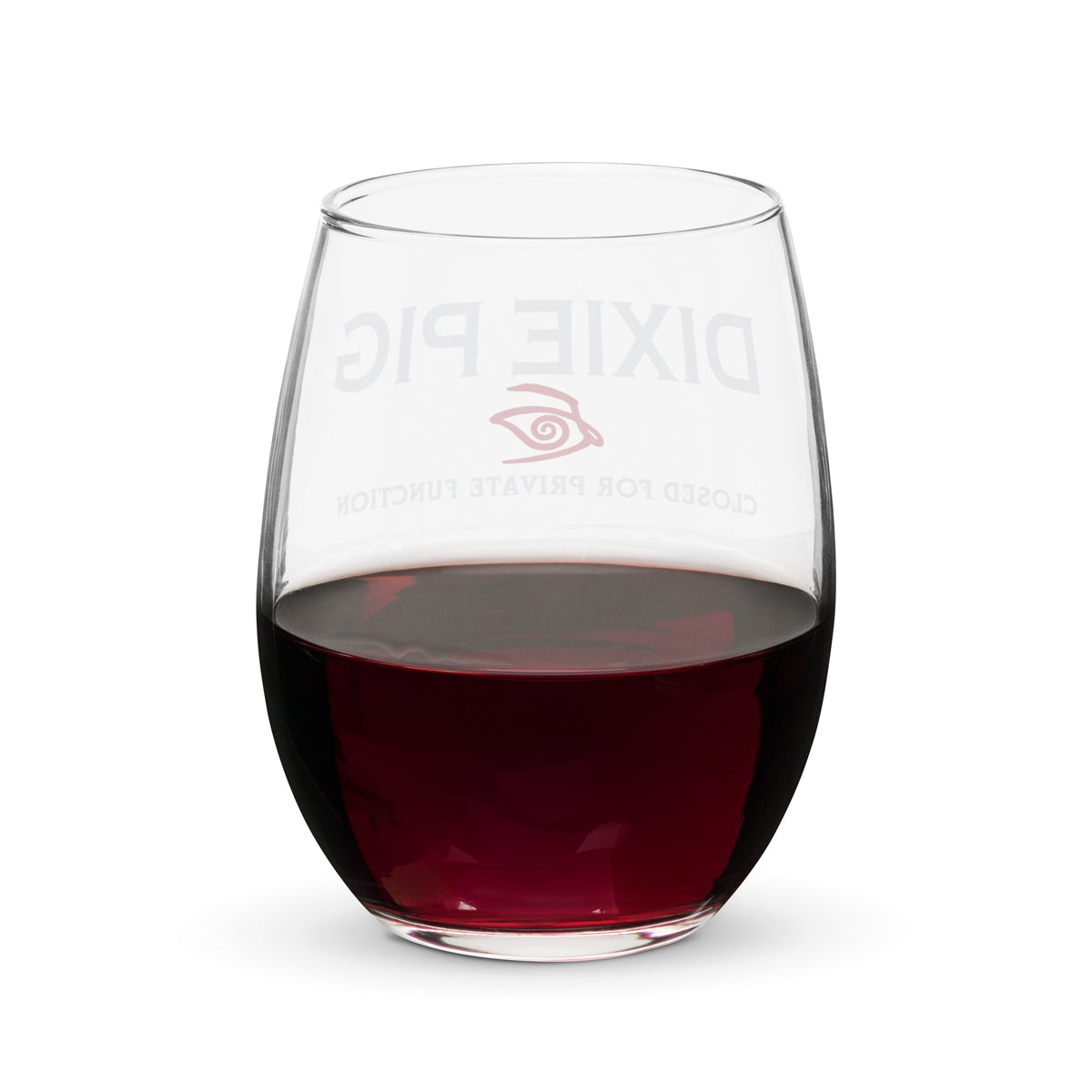 Dixie Pig Stemless wine glass