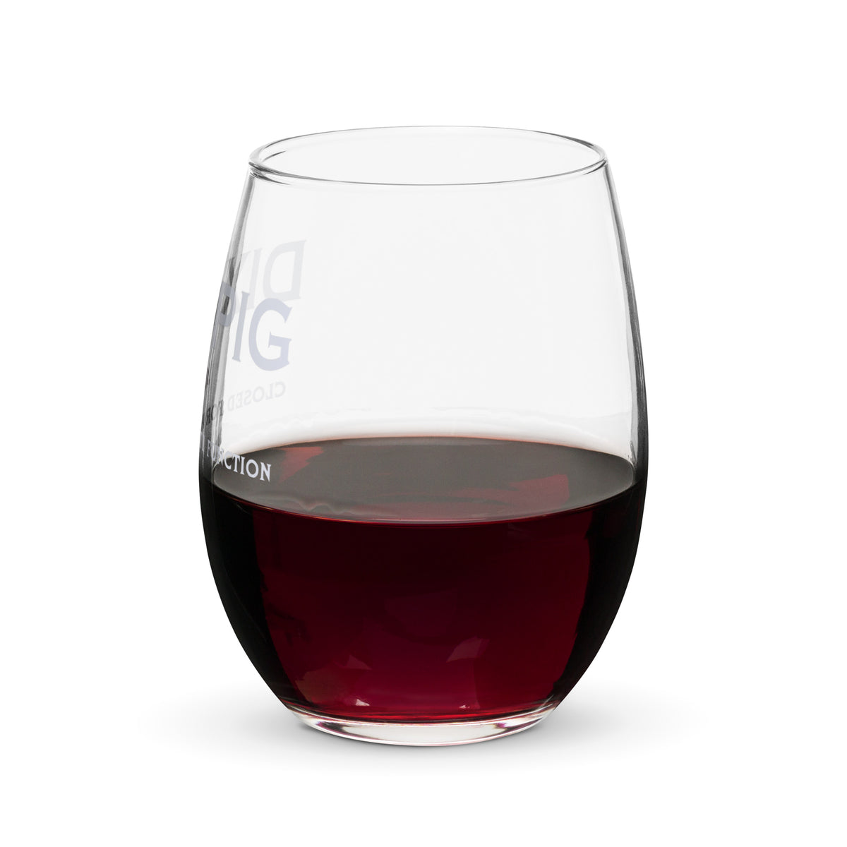 Dixie Pig Stemless wine glass