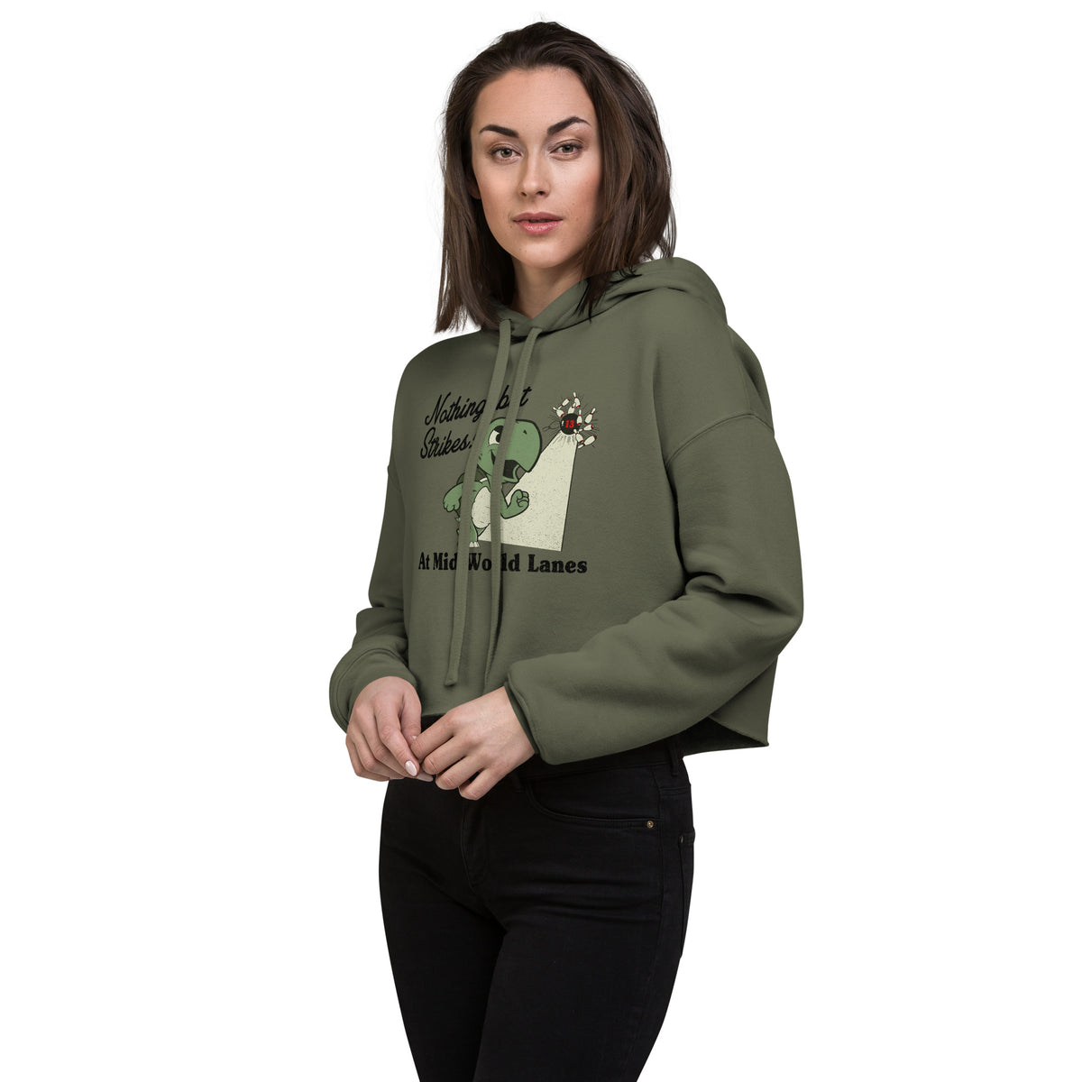 Midworld Lanes Crop Hoodie