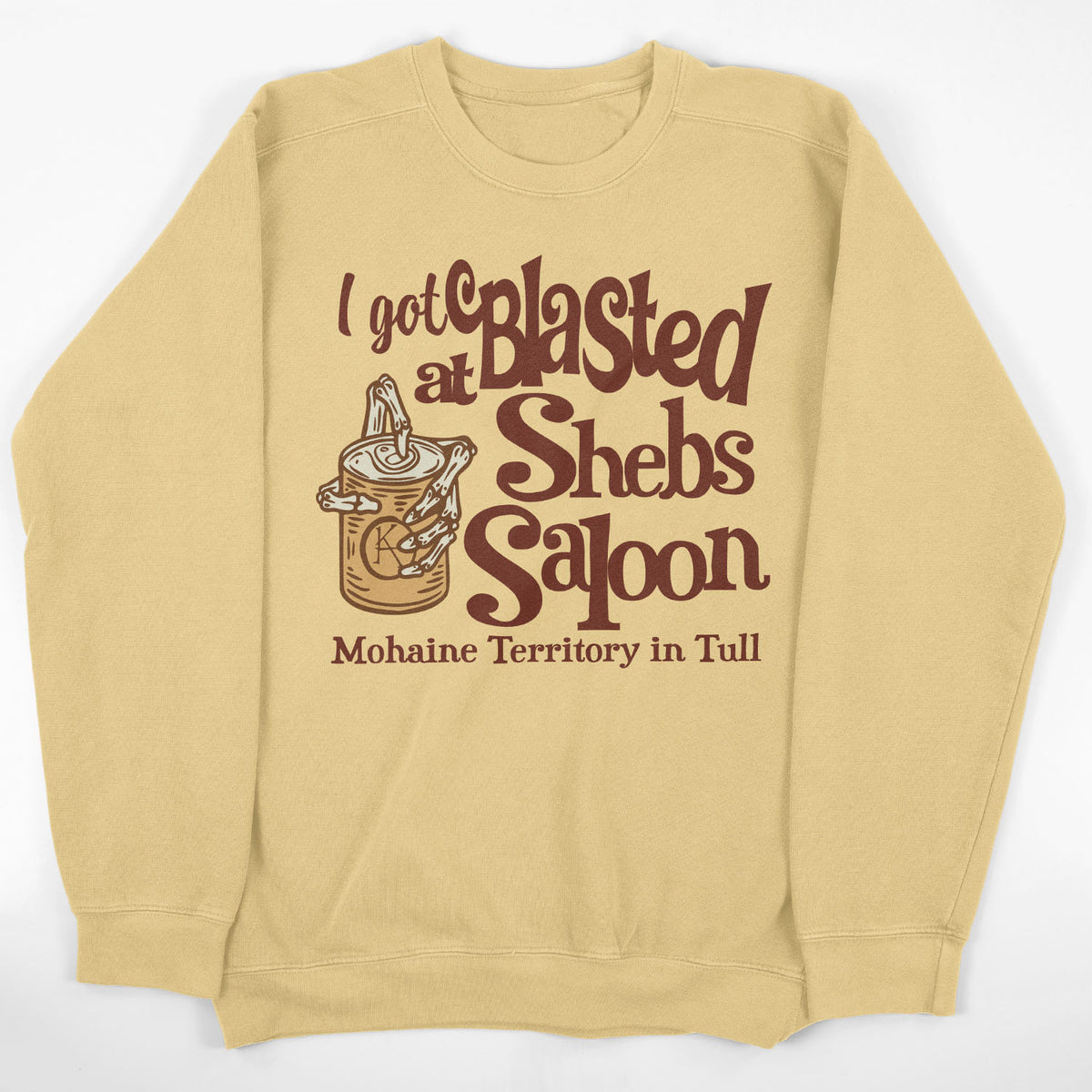 Blasted At Shebs Vintage Wash Crewneck