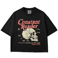 Constant Reader Skull Women’s Box Tee