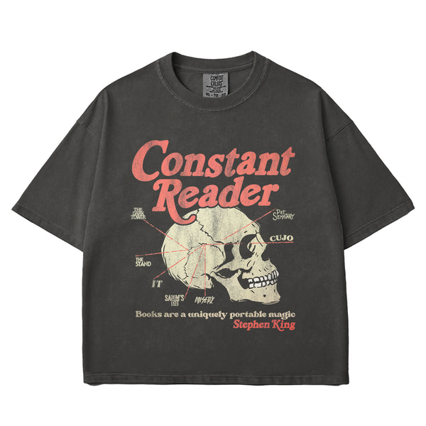 Constant Reader Skull Women’s Box Tee