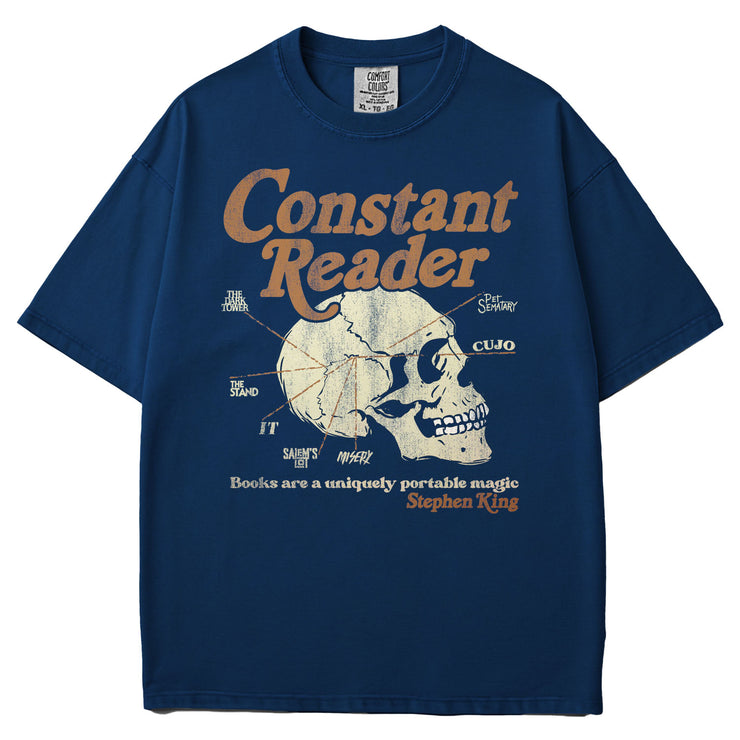 Constant Reader Skull Garment Dyed Tee