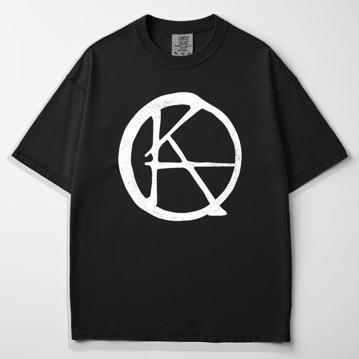 Ka Symbol Black Garment Dyed Tee