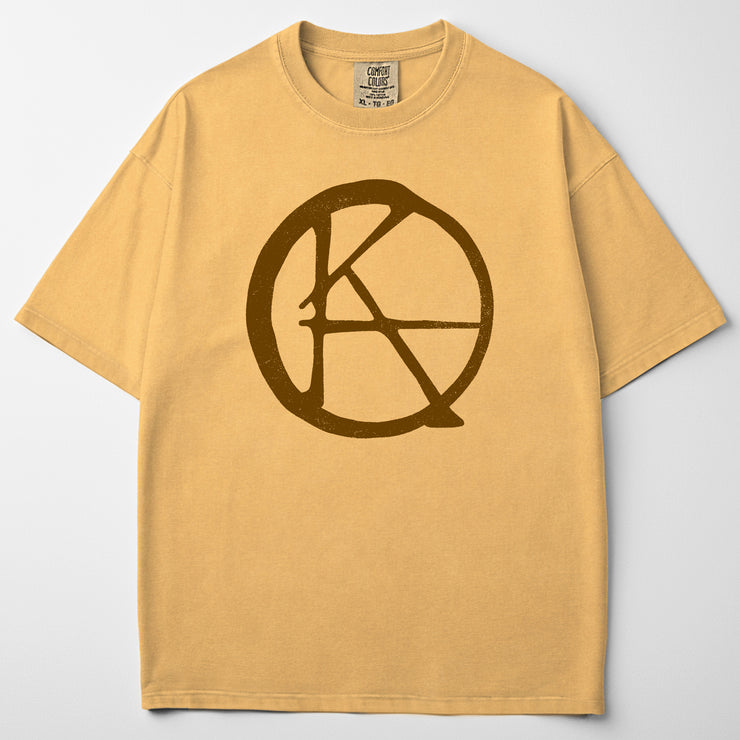 Ka Symbol Mustard Garment Dyed Tee