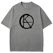 Ka Symbol Black Garment Dyed Tee