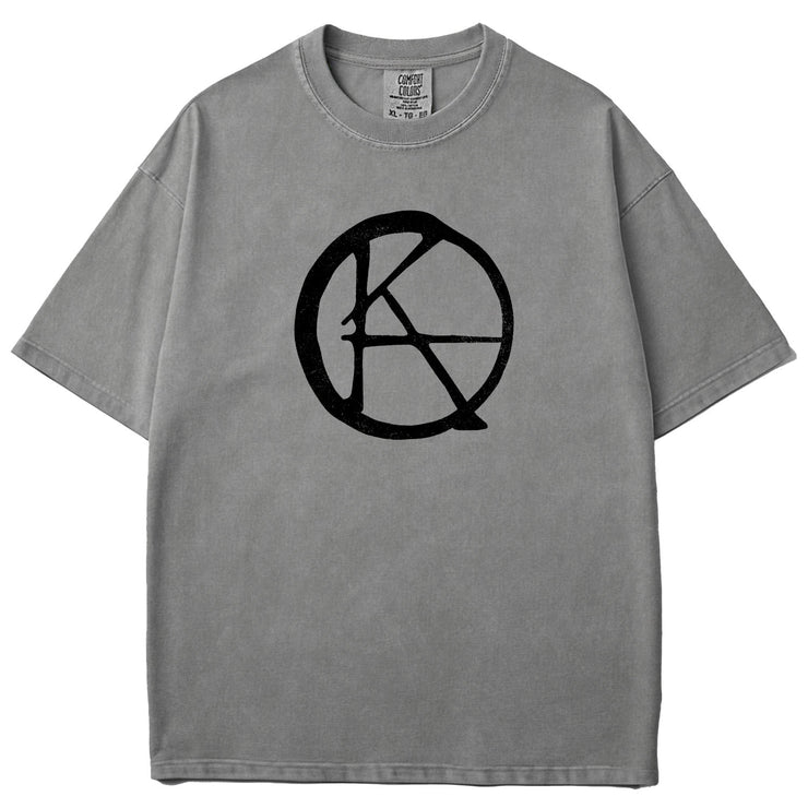 Ka Symbol Black Garment Dyed Tee