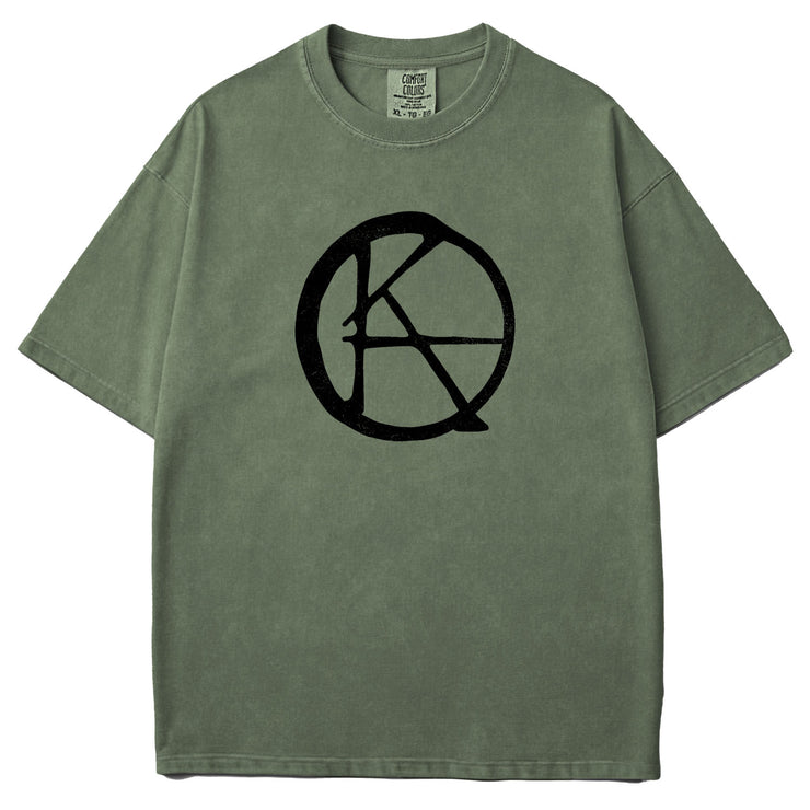 Ka Symbol Black Garment Dyed Tee