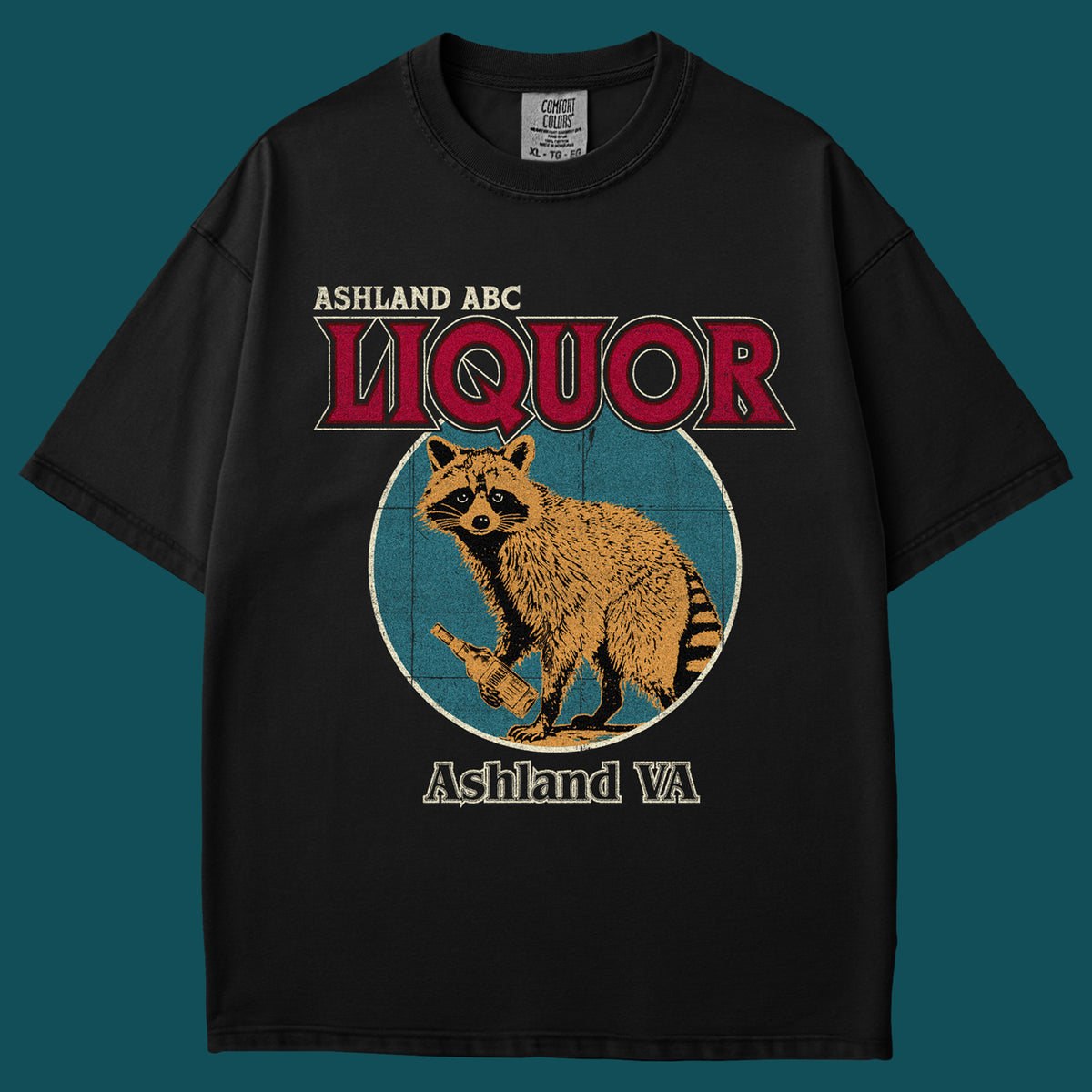Liquor Store Raccoon Garment Dyed Tee