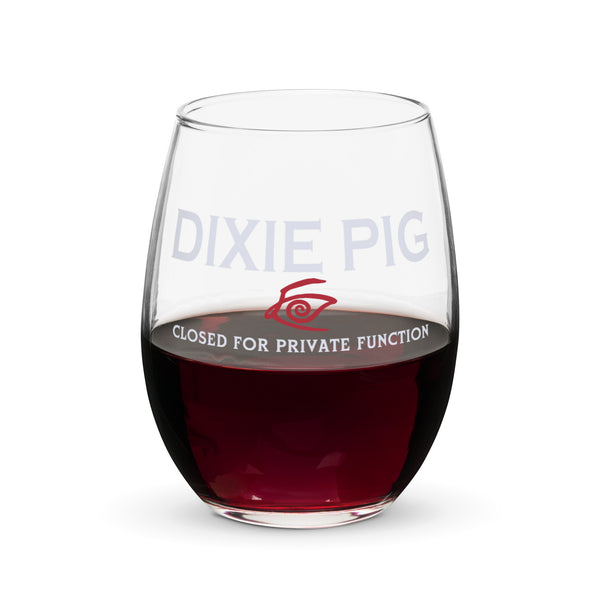 Dixie Pig Stemless wine glass