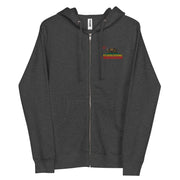 Kalifornia Shardik Embroidered zip hoodie