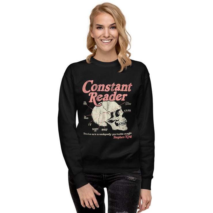 Constant Reader Skull Unisex Premium Sweatshirt