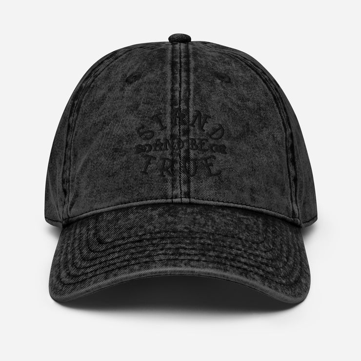 Be True Vintage Cotton Twill Cap