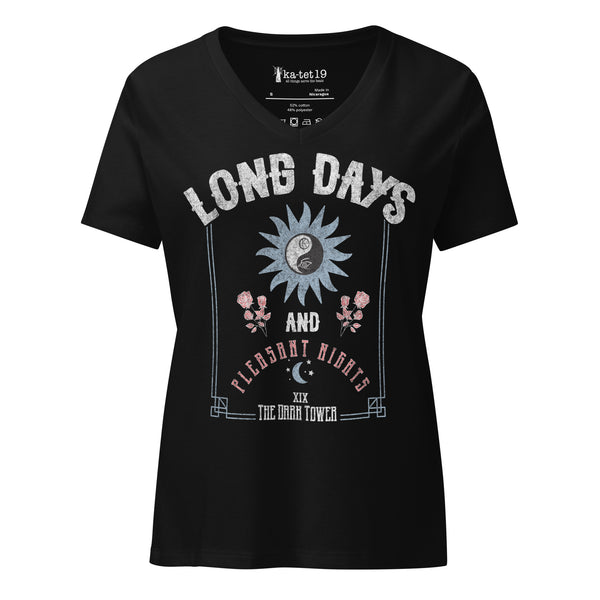 Long Days Women’s relaxed v-neck t-shirt