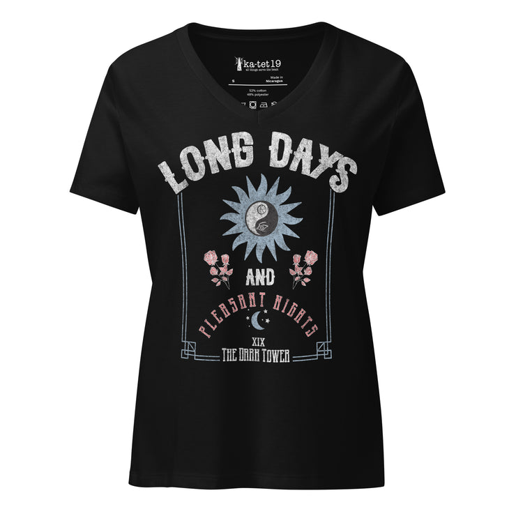 Long Days Women’s relaxed v-neck t-shirt